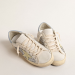 GOLDEN GOOSE Bio-based Super-Star with silver glitter and yellow leather star | 551