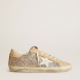 GOLDEN GOOSE Women’s Super-Star in silver glitter with leather star and heel tab | 320