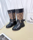KIDS SNEAKER 2024 Kids Louis Vuitton Black Brown Leather Boots