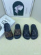 KIDS SNEAKER 2025 Kids Louis Vuitton Brown Black Leather Slippers