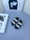 KIDS SNEAKER 2025 Kids Burberry White Black Leather Sandals 2