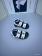 KIDS SNEAKER 2025 Kids Burberry White Black Leather Sandals