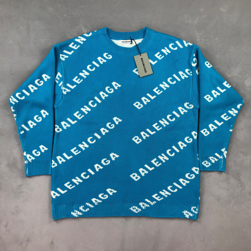 Balenciaga Blue Sweatshirt logo