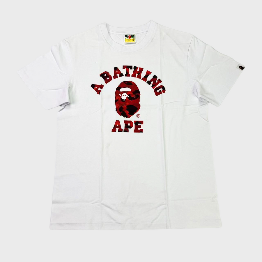 BAPE t-shirt red white