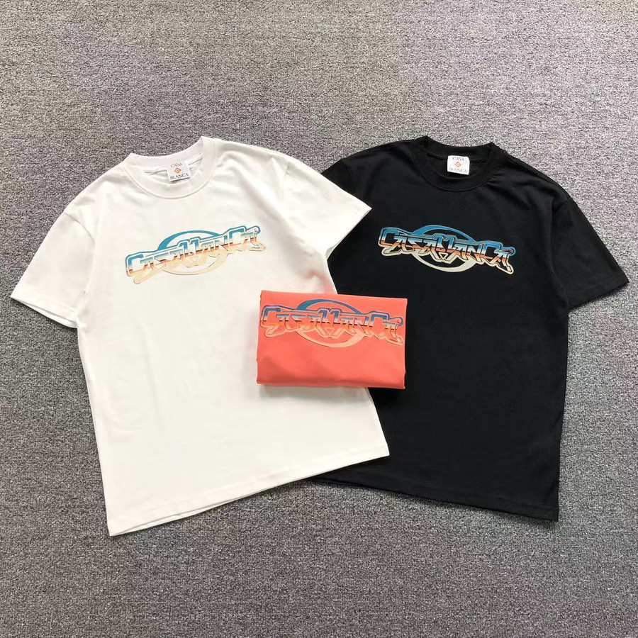 CASABLANCA  T-SHIRT BLACK/WHITE/RED