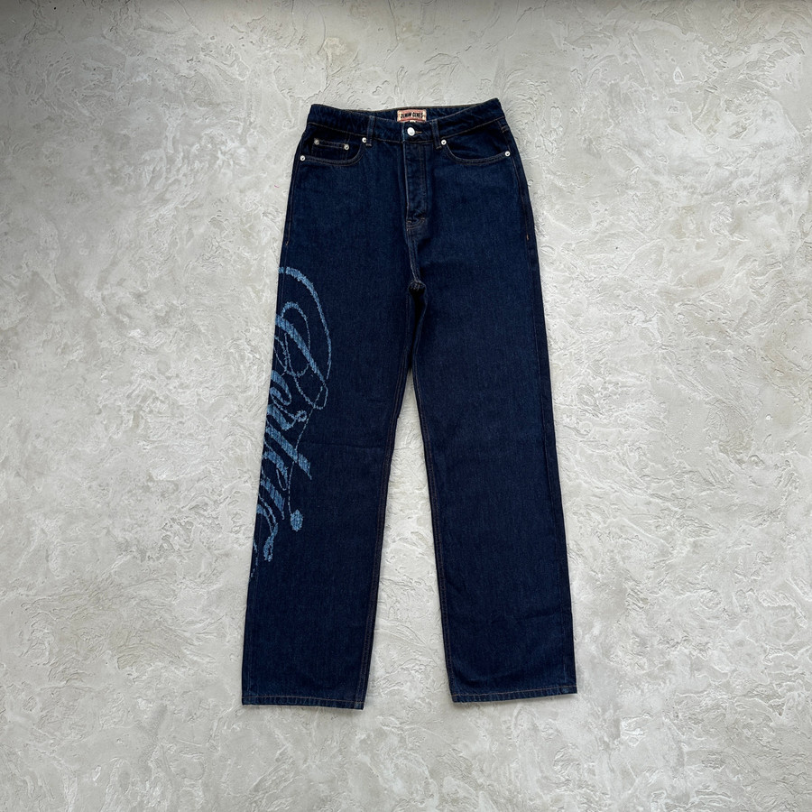 CORTEIZ DUAL STRIPE BAGGY JEANS-black