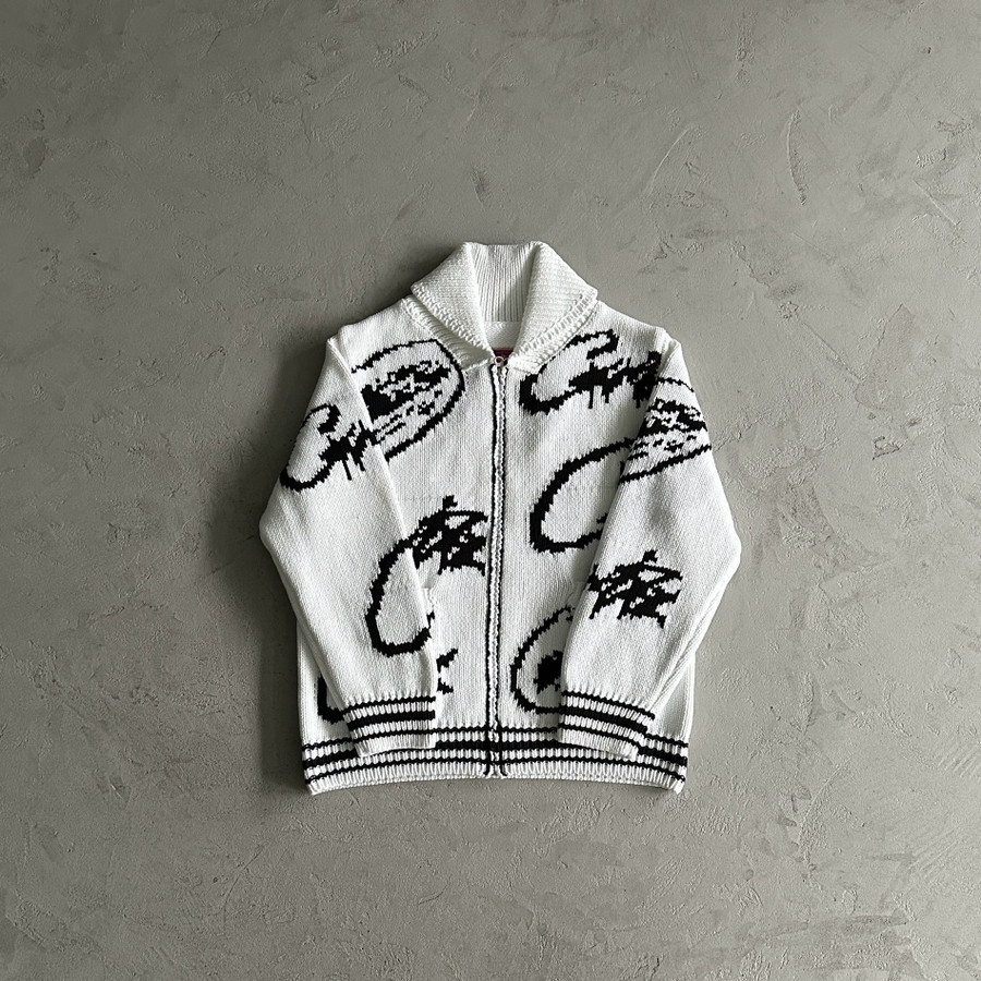 CORTEIZ heavy knit jacquard sweater