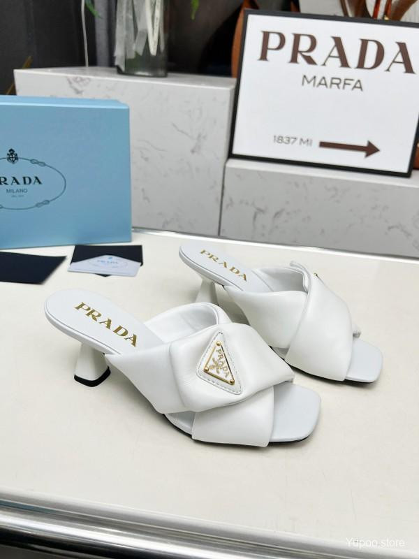 Prada White Calf Leather