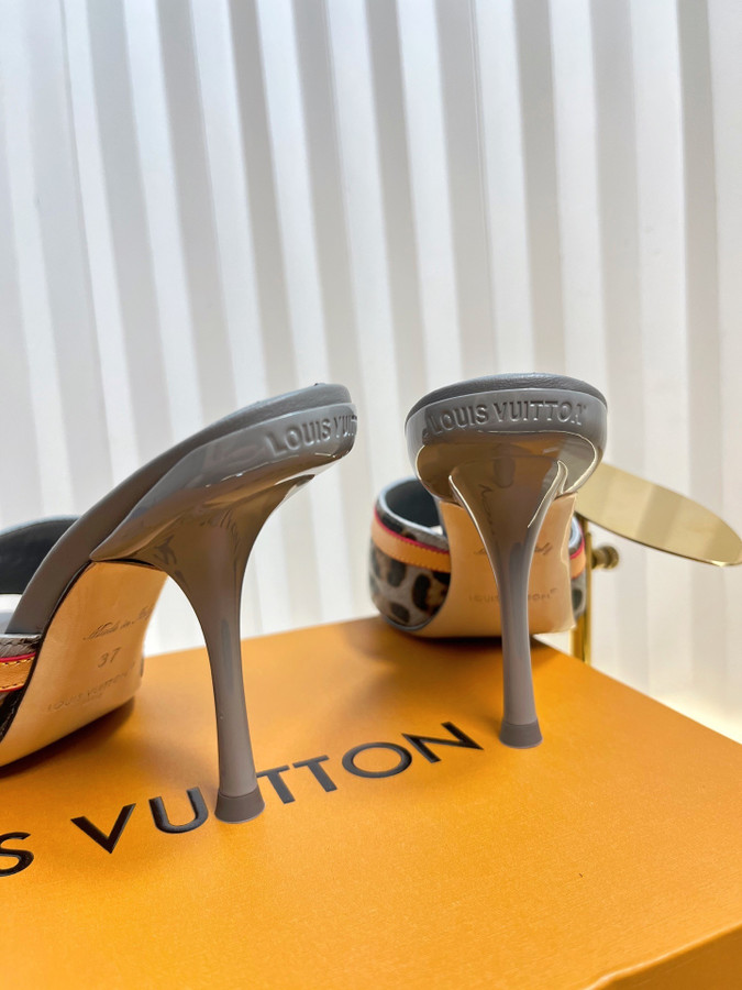Louis Vuitton high heeled sandals GREY-LEO