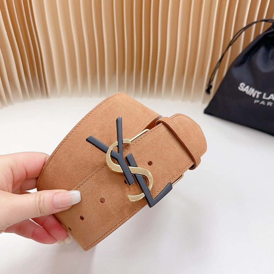 YSL BELTS BROWN