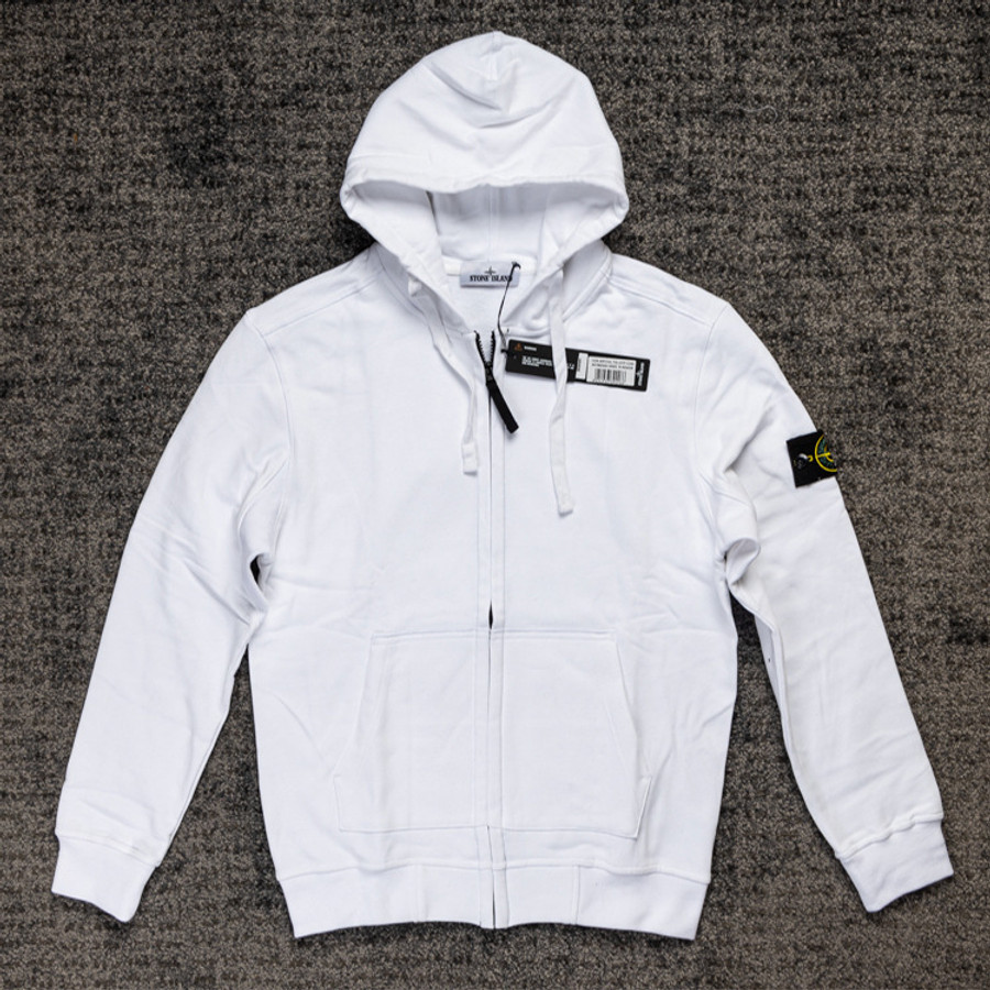 STONE ISLAND ZIPPER WHITE