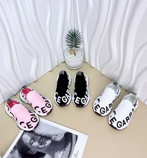 KIDS SNEAKER 2024 Kids Dolce & Gabbana Pink Black White Fabric Slip-On