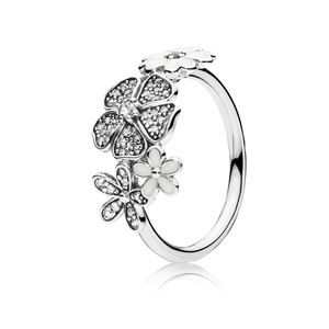 Jewelry Fleur de Lis earrings in platinum with diamonds, mini