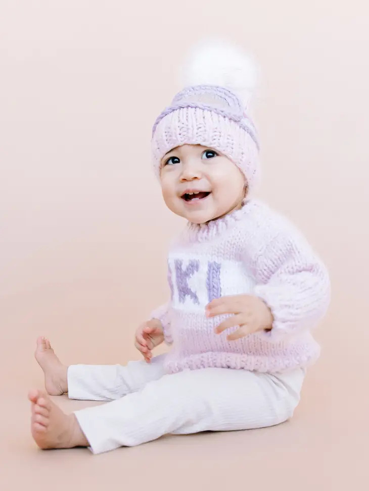 The Blueberry Hill Ski Sweater in Baby Pink - SnapdragonsBaby