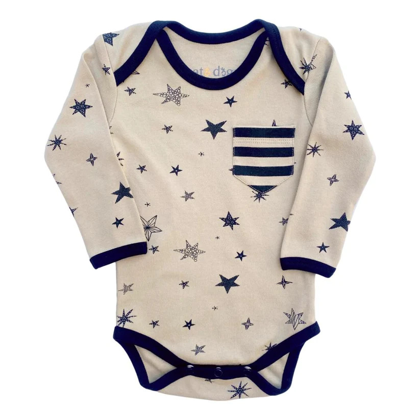 Organic Cotton Newborn Boy Long Sleeve Onesies Cat Dogma Organic
