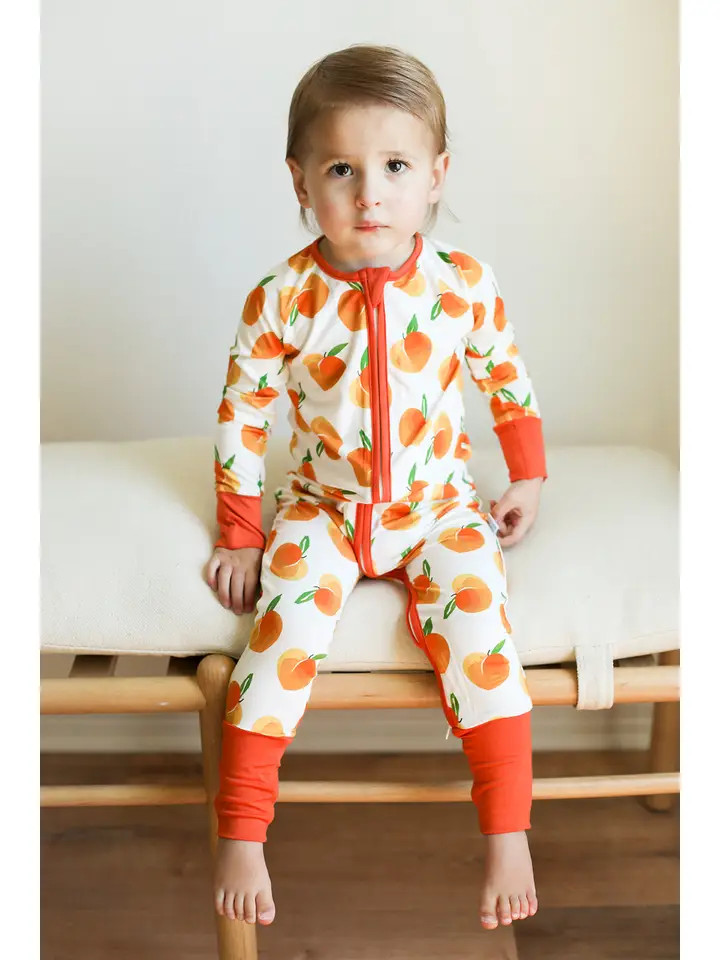 Southern Slumber Peaches Double Zipper Bamboo Sleeper