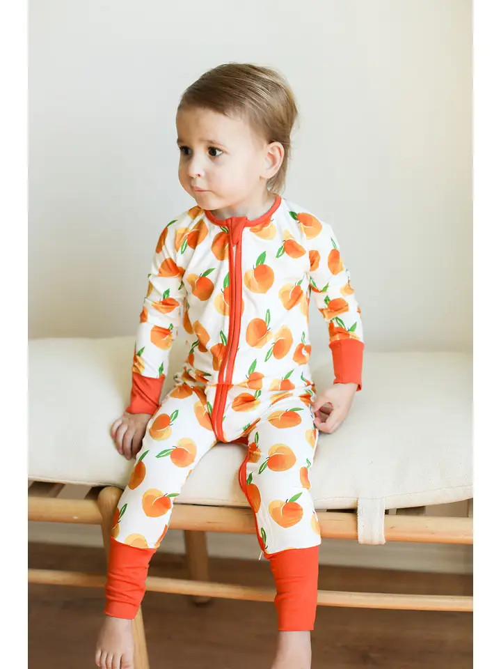 Southern Slumber Peaches Double Zipper Bamboo Sleeper