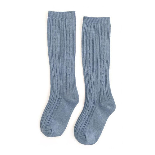 Little Stocking Co Knee High Socks in Steel Blue