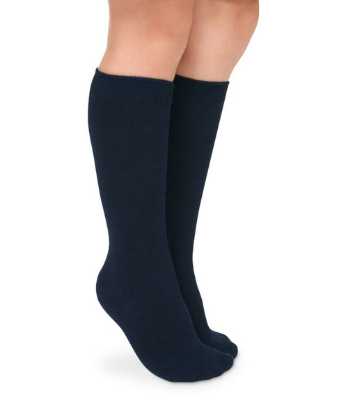 Jefferies Socks Knee High 2 Pairs Socks 1600 in Navy