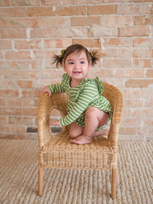 Ollie Jay Leah Bubble Romper in Asparagus