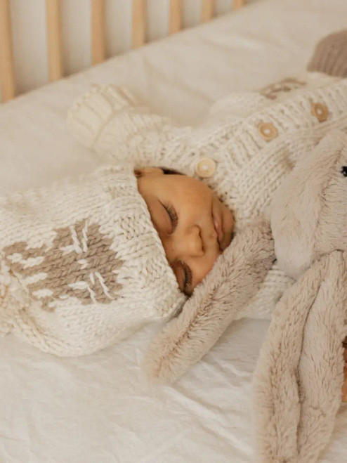 Huggalugs Easter Whiskers Bunny Rabbit Hand Knit Beanie Hat