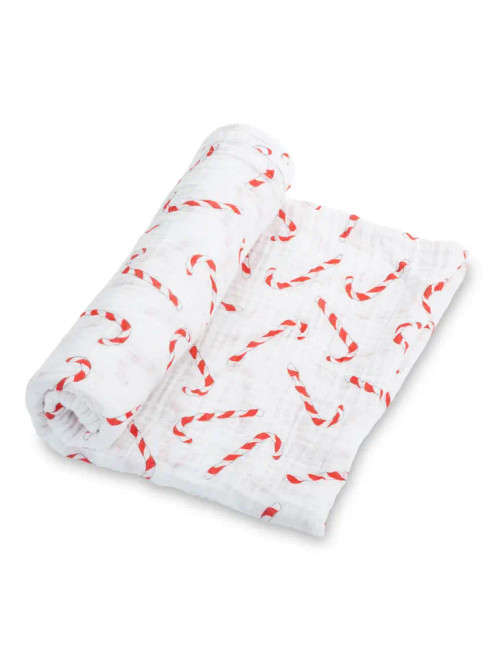 Lollybanks Mint To Be Together Christmas Holiday Candy Cane Baby Swaddle Blanket Baby Cotton Muslin Swaddle Blanket