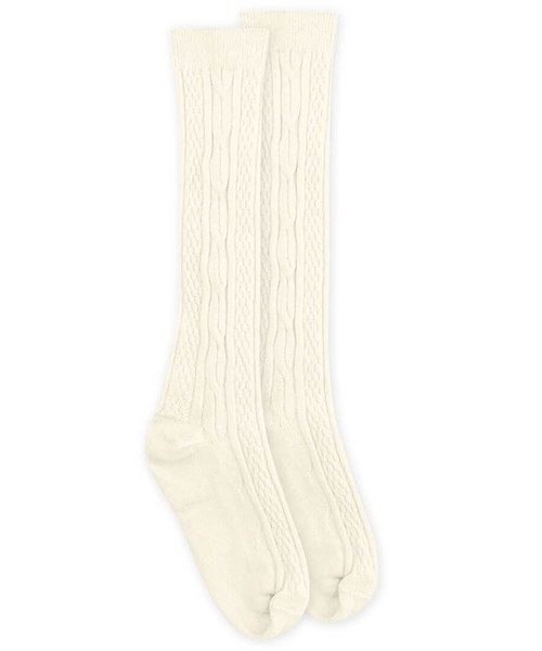 Jefferies Socks IVORY Classic Cable Knee Socks 1625