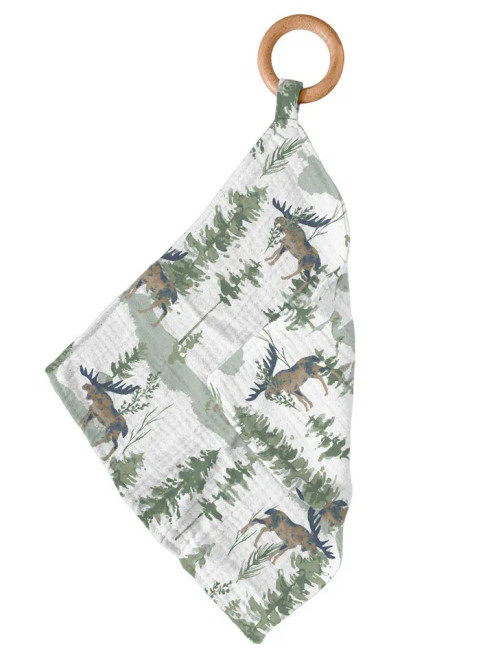 Newcastle Classics Mountain Moose Bamboo Muslin Teether