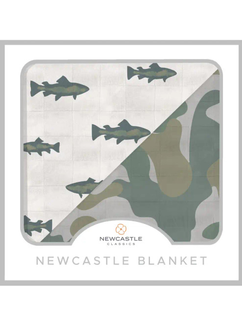 Newcastle Classics Gone Fishing and Hunter's Camo Bamboo Muslin Blanket