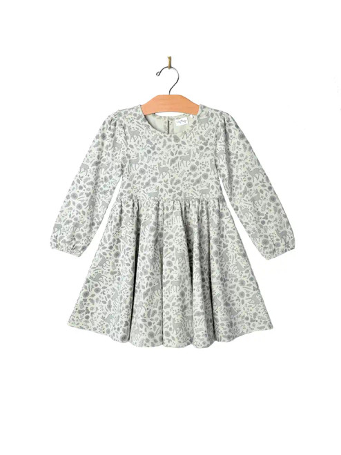 City Mouse Studio Twirl Dress- Fall Deer