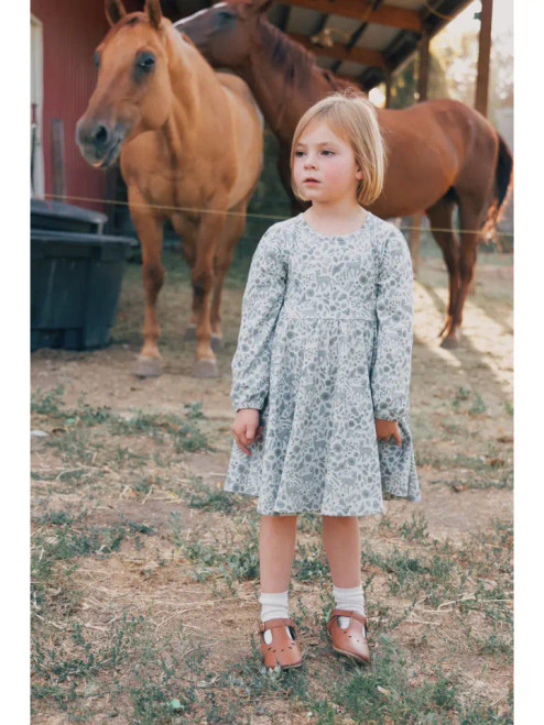 City Mouse Studio Twirl Dress- Fall Deer