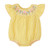 Mud Pie Farmhouse Yellow Gingham Seersucker Smocked Bubble Romper  