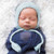 Huggalugs Blue Angora Newborn Knit Bonnet 