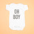 Cuddle Sleep Dream Oh Boy Bodysuit -- Gray Letters