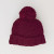 Huggalugs Plum Garter Stitch Knitted Beanie Hat