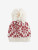 The Blueberry Hill Snowfall Beanie Hat in Red Snowflake