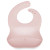 Ali + Oli   Silicone Baby Bib Roll Up & Stay Closed (True Pink)