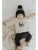 Huggalugs "hi" Sweater -- Natural with Black Letters