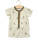 City Mouse Studio Short Henley Romper- Frogs