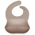 Ali + Oli   Silicone Baby Bib Roll Up & Stay Closed (Taupe)