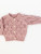 Huggalugs Leaf Lace Hand Knit Cardigan in Rosy Pink