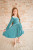 Ollie Jay Gwendolyn Dress in Aspen Blue Green  Velvet