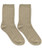 Jefferies Socks Bamboo Wide Rib Crew Socks 2 Pair Pack in Khaki