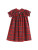 Lil Cactus Red Christmas Plaid Smocked Bishop Dress