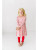 Macaron + Me Vintage Santa PINK Bamboo Long Sleeve Swing Dress