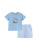 Lil Cactus Blue Easter Train T-Shirt and Seersucker Shorts Set