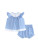 Lil Cactus Periwinkle Blue Crosses Smocked Dress and Bloomers Set