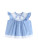 Lil Cactus Periwinkle Blue Crosses Smocked Dress and Bloomers Set