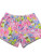 Macaron + Me Cozy Plush Shorts -- Candy Shop Medium PInk Print