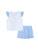 Lil Cactus Light Blue Gingham Girls Golf Tee and Shorts Two PIece Set